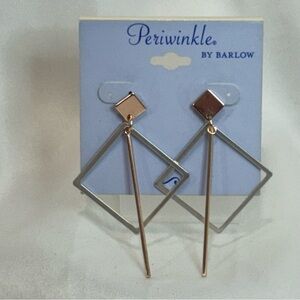 Rose‎ Gold and Silver Earrings